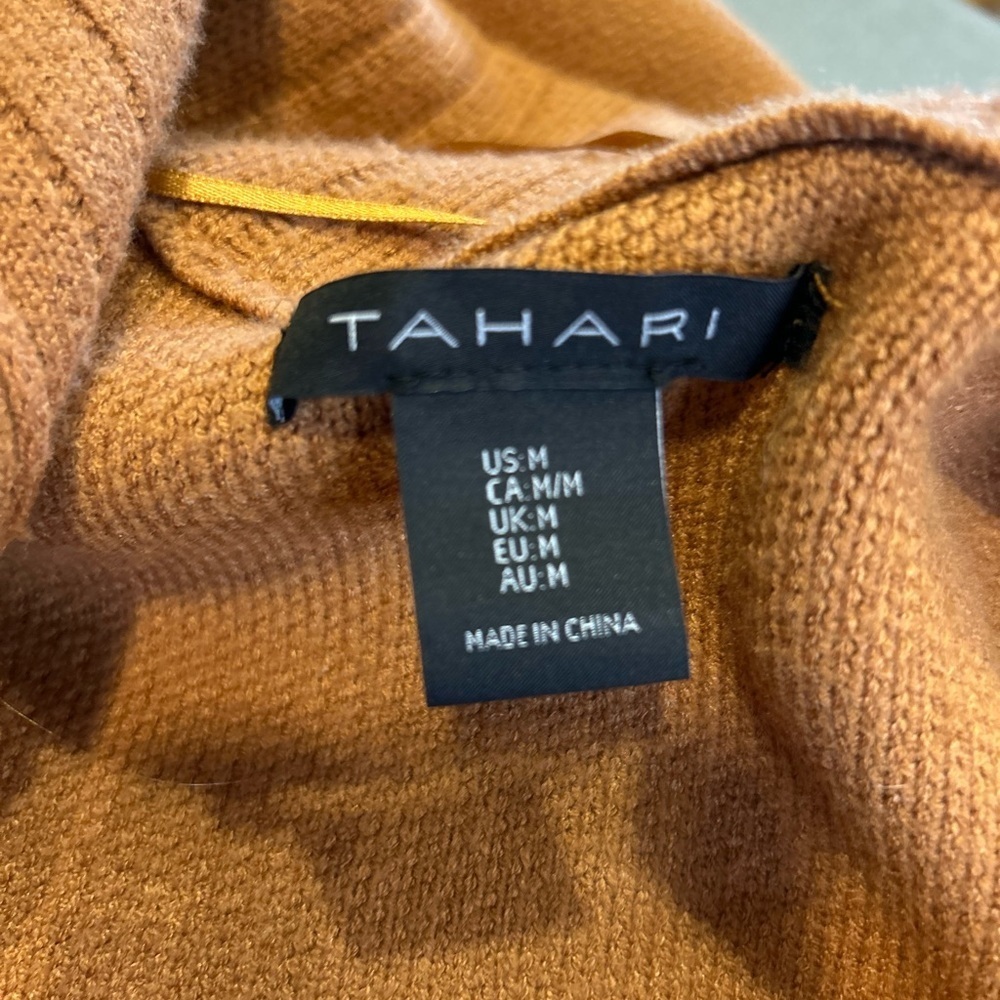 🧡”Tahari” Rust Brown Very Soft Gold Button Front Cardigan w/ Pockets Size M🧡 - Picture 12 of 15